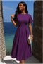 Formal Evening Dress with Sleeves and Collar Short Dress - 3