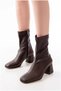 Women's Balanced Winter Tight Heeled Zippered Boots - 4
