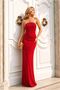 Long Evening Dress with Sleeves Maxi Collar Dress - 2