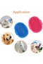 Dog and Cat Bath Brush with Massage Ring and Adjustable Strappy Handle for Pet Shower Cleaning and Grooming BX - 5