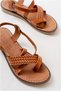 Women's Genuine Light Leather Motion Orthopedic Tight Sandals