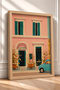 Rome Pizza Tabletop Sign with Facade and Classic Car Frame Table Italy Poster Wall Decor Itn028 - 2