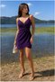Double-Breasted Mini Draped Collar Strap Dress