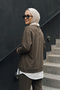 Luna Pants Suit with Shirt Detail Inside 920 Khaki - 3