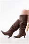 Women's Soft Long Slim Balanced Heeled Boots - 2
