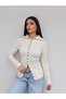 Buttoned Steel Knitted Cardigan