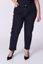 Stone-Embellished High Waist Mom Fit Jeans - 4