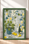 Lemon Vines and Oysters Table Setting Framed Painting Italy Poster Wall Decor Itn044 - 3