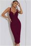 V Midi Collar Strap Dress - 2