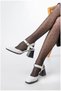 Women's Patent Leather Open-Back Classic Comfort Heeled Shoes - 3