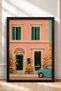 Rome Pizza Tabletop Sign with Facade and Classic Car Frame Table Italy Poster Wall Decor Itn028 - 3