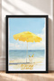 Positano Marina Grande Beach Umbrella Framed Painting Italy Poster Wall Decor Itn052 - 3