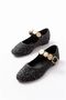 Women's Daily Towel Buckle Helmet Patterned Comfort Ballerinas - 3