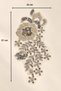 Pearl Flower Detailed Beaded Applique - 4