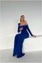 Crepe Madonna Evening Dress Maxi Fabric Collar Dress - 3