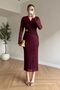 Sim Embroidered Tulle Sleeves Draped Evening Dress