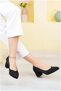 Women's Short Laceless Elegant Suede Comfortable Heeled Shoes - 3