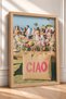 Pink Ciao Written Bag and Floral Table Framed Painting Italy Poster Wall Decor Itn074 - 2
