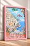 Adoro Il Mare Written Coastal Town Framed Painting Italy Poster Living Room Kitchen Wall Decor Itn082 - 2