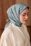 Twill Silk Scarf Vega Steel Blue - 4