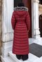 Beli Belted Hooded Long Inflatable Coat Tsd260368 Fuchsia - 6