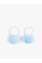 Set of 2 Elastic Hair Clips with Pom Poms