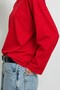 Women's Regular Fit Long Sleeve T-Shirt Basic Red – Crew Neck, 100% Cotton, Drop Shoulder - 7