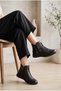 Genuine Leather Front Zippered Comfort Casual Boots with Colorful Details