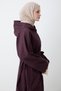 Hooded Belted Plum Trench Coat - 5