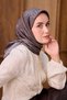 Twill Silk Scarf Floral Paisley Bitter Brown