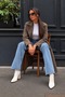 Women's Belted Double-Breasted Collar Long Cashmere Mink Coat - 4