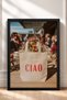 Red Ciao Written Bag and Wooden Table Framed Painting Italy Poster Wall Decor Itn075 - 3