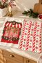 Candy Christmas Candy Shop Red Cream Striped Christmas Patterned 2-Piece Kitchen Towel Set 35X55 - 5