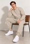 Men's Tracksuit Set Regular Fit Crew Neck 3 Threaded Yarn Sweatshirt and Jogger Pants - 2
