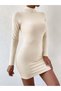 Rochie mini, crem - 4