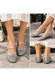 Wicker Weave Detailed Perforated Non-Slip Sole Home and Outdoor Evening Dress Women's Ballet Flats - 2