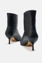 Women's Enzo Black Faux Leather Pull-On Boots Thin Heeled Boots - 3