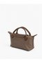 Covered Double Handle Zippered Long Strap Hand and Crossbody Bag - 2