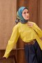 Twill Silk Scarf Mihenk Petrol Blue - 2