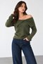 Women's Madonna Collar Wool Knitwear Sweater - 3