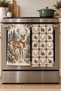 Woodland Deer Pine Tree Brown Cream Plaid Christmas Patterned 2-Piece Kitchen Towel Set 35X55 - 4