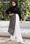 Vintage Pattern Gray-Black Soft Foulard Scarf 90X90 cm - 2
