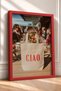 Red Ciao Written Bag and Wooden Table Framed Painting Italy Poster Wall Decor Itn075 - 2