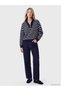 Texx Store Quality Lcw Vision Navy Blue Striped Oversize Women's Sweatshirt - 2