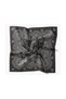 Twill Silk Scarf Floral Paisley Dark Navy Blue - 5
