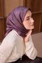 Twill Silk Scarf Batik Purple - 3