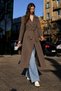 Women's Shawl Collar Belted Long Cashmere Mink Coat - 3