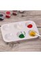 20pcs White Plastic Paint Tray Palettes, Rectangular Plastic Multi-Compartment, PVC Material, Easy T - 3