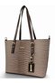 Mink Color, Iguana Pattern, Bucket Model, Adjustable Belt, Women's Shoulder Bag - 2