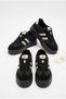Esther Women's Sneakers Lace-Up Sports Shoes Genuine Leather Black Suede - 3
